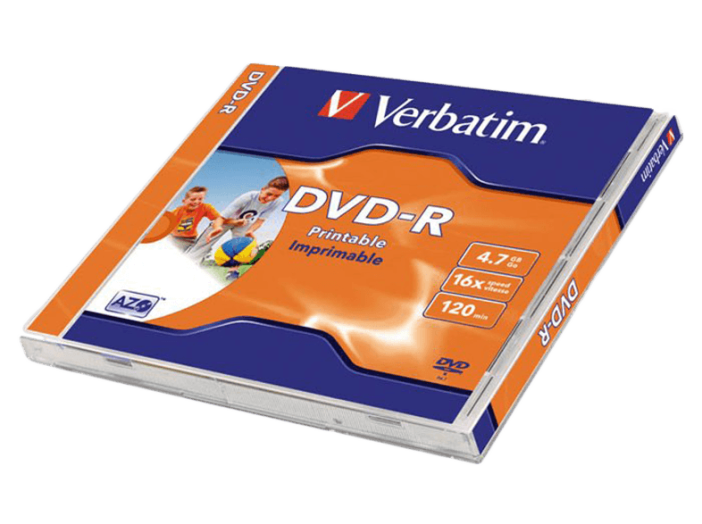 DVD-R lemez 4,7 GB 16x, normál tok, matt nyomtatható felület