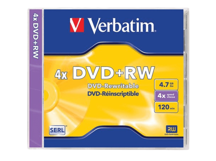 DVD+RW újraírható lemez 4,7 GB 4x, normál tokban, SERL