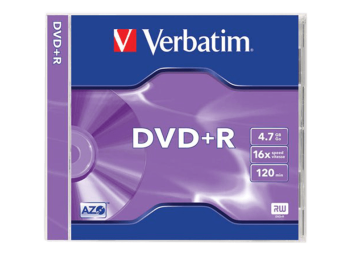 DVD+R lemez 4,7 GB 16x, normál tok AZO