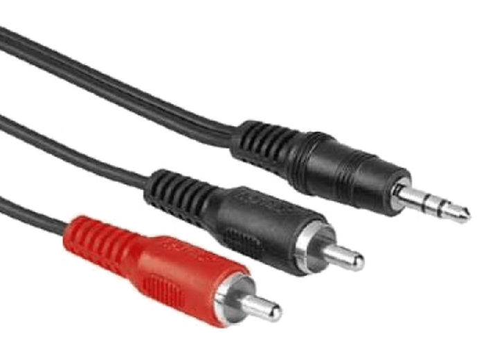 43333 3,5 mm jack apa - 2 x RCA apa kábel 2 m
