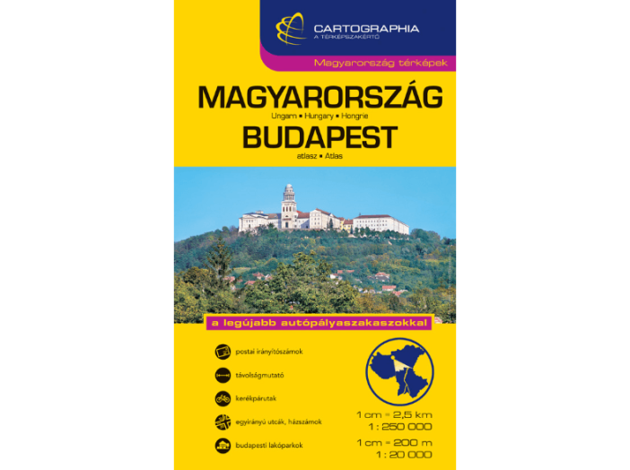 Magyarország + Budapest kombinált atlasz, 1:250000