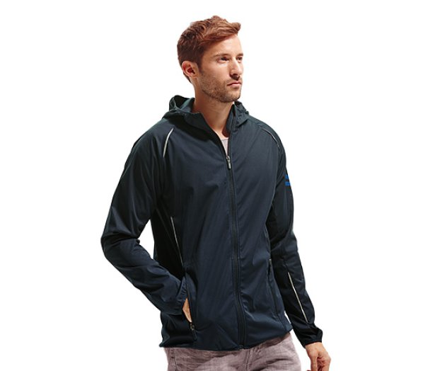 Férfi softshell kabát, »pack me«