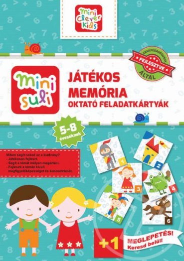 MINI SULI JÁTÉKOS MEMÓRIA OKTATÓ FELADATKÁRTYÁK