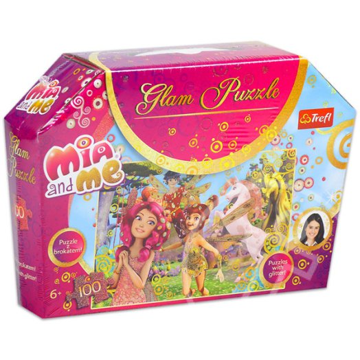 Mia és én: csillámos puzzle - 100 db
