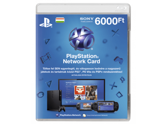 PlayStation Network 6000 forintos feltöltőkártya
