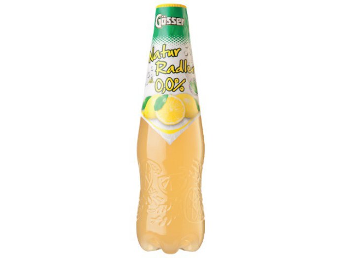 Gösser Natur Radler alkoholmentes sör PET-palackban