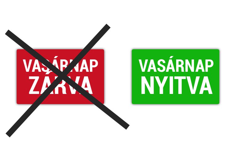 Vége a vasárnapi zárvatartásnak, eltörli a kormány!