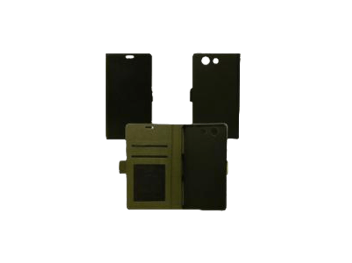Huawei Ascend P8 Lite flip oldalra nyíló tok fekete