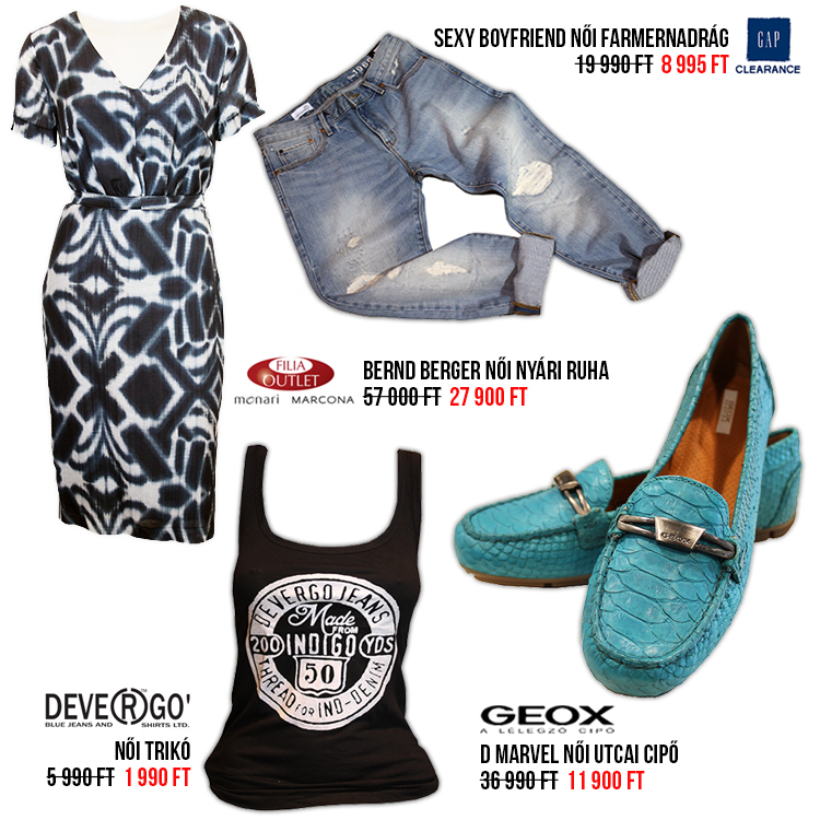 Premier Outlet termékek, lookbook, termék árak