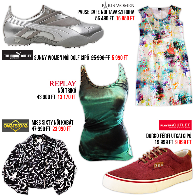 Premier Outlet termékek, lookbook, termék árak