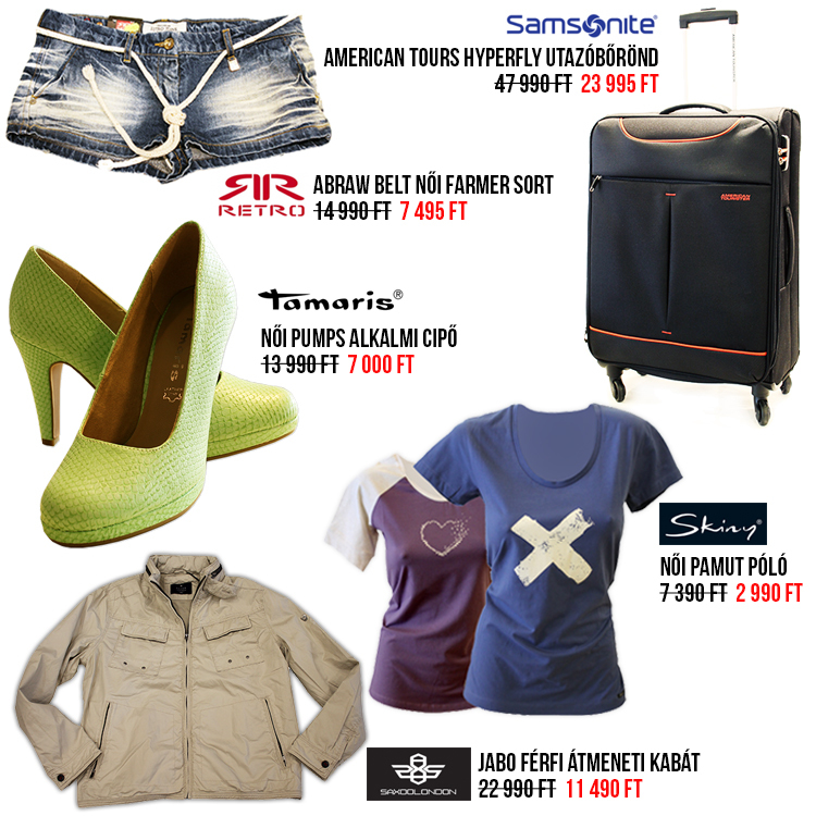 Premier Outlet termékek, lookbook, termék árak