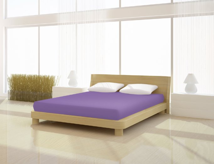 Mr Sandman - színes jersey gumis lepedő 90/100x200 (Halványlila)