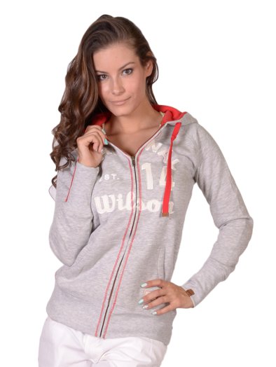 W FULL ZIP SWEATSHIRT CGREYHEA