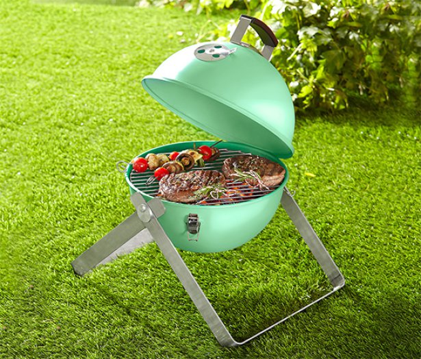 Gömb alakú grillsütő, zöld