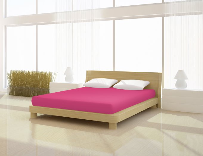 Mr Sandman - Jersey classic gumis lepedő egyszemélyes (Pink)
