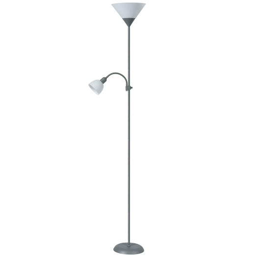 Action, álló lámpa, olvasókarr H180 cm ezüst, fehér
