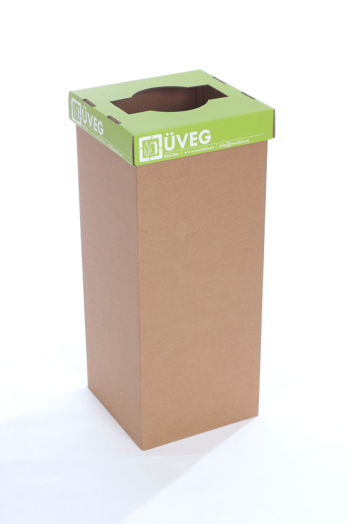 Office környezetbarát szelekt. kuka üveg zöld tető