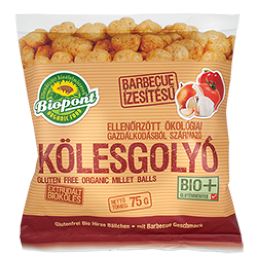 Biopont Extrudált kölesgolyó, barbecue ízesítésű 75 g
