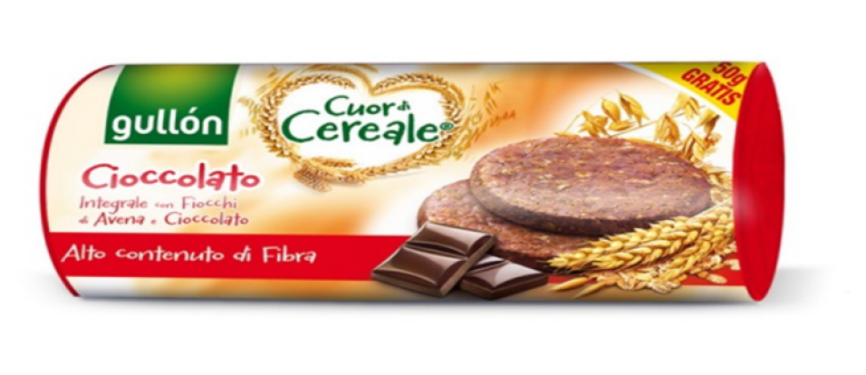 Gullon Élelmi rostban gazdag gabonakeksz csokoládéval 280 g