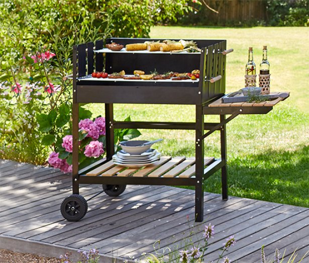Grillsütő, állítható grillrácsokkal