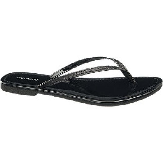 Fekete lábujjközi papucs