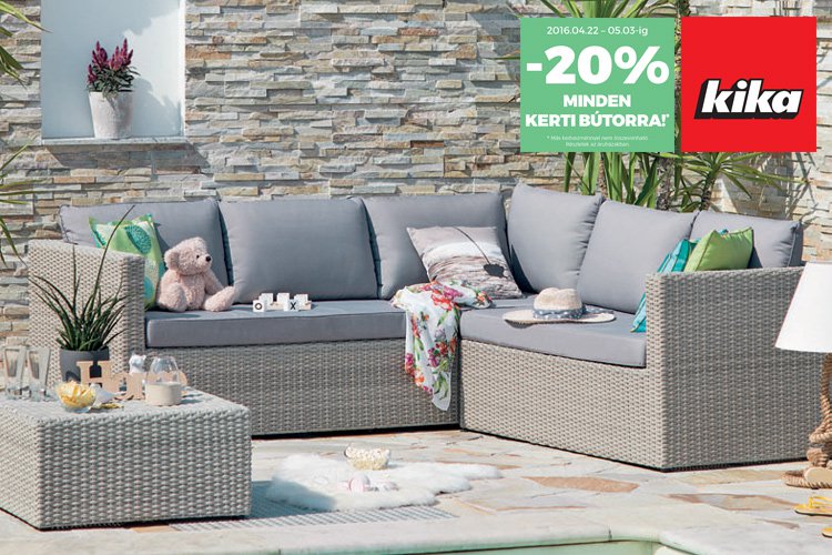 20%-os kedvezmény minden Kika kerti bútorra!