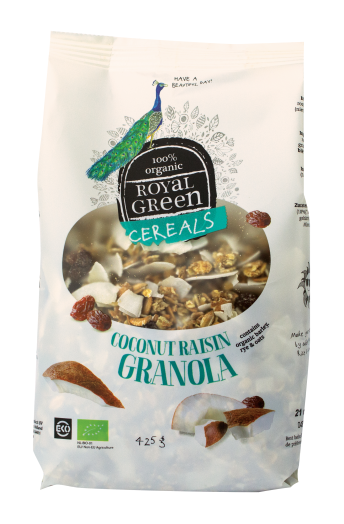 Royal Green Bio Kókuszos Granola müzli 425 g