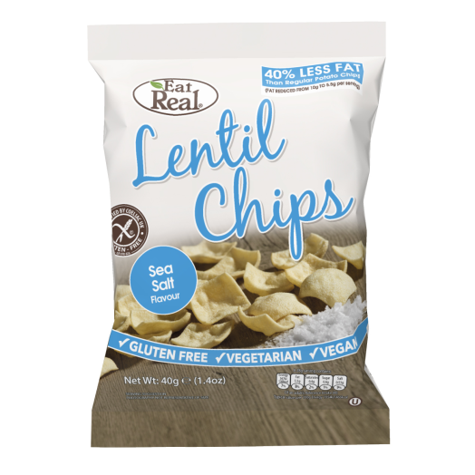 Eat Real Lencse Chips tengeri sóval 40 g