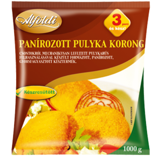 panírozott pulyka korong