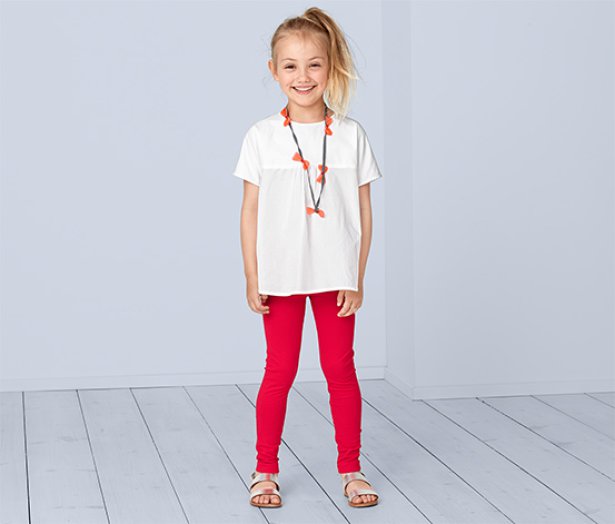 2 leggings biopamuttal szettben, piros-pink