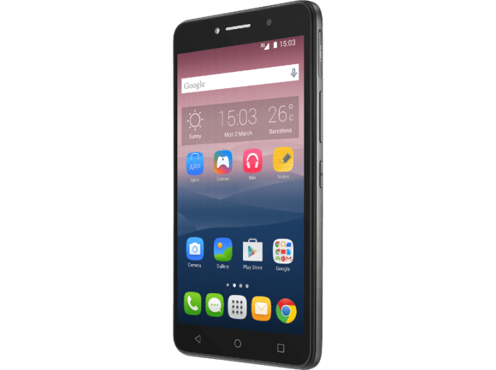 One Touch Pixi 4 (850D) 6" fekete kártyafüggetlen okostelefon