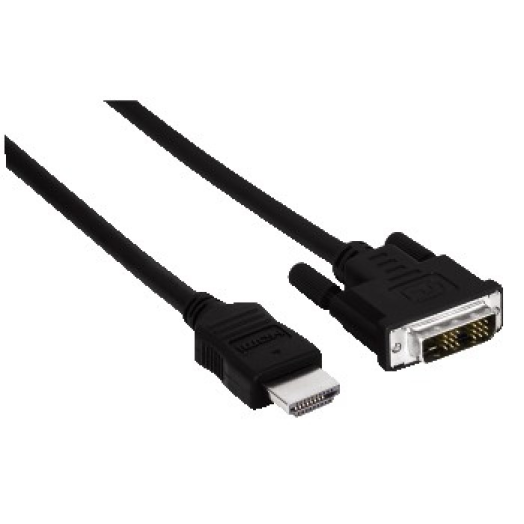 Hama HDMI-DVI/D összekötő kábel, 2m