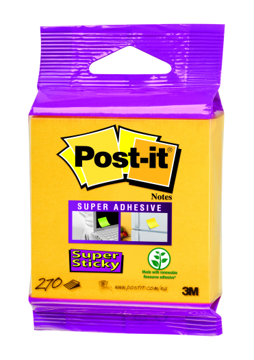 Post-it 2014-S jegyzetkocka 76x76mm 270lap nárcisz bliszt.