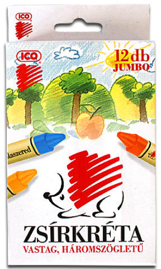 ICO Süni zsírkréta Jumbo háromszögletű 12db