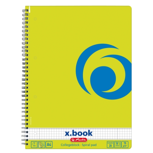 Herlitz ColorBlocking A4 spirálfüzet 80lap kockás