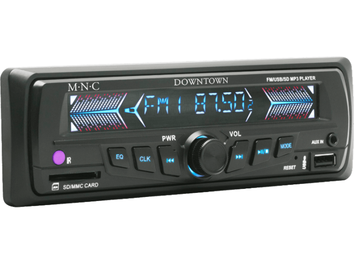 39710BK Downtown MP3-as autórádió USB/SD/MMC/AUX bemenettel, fekete