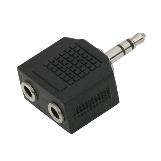 3,5mm jack elosztóadapter 1 dugó - 2 aljzat