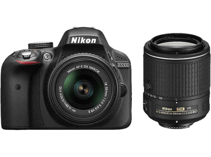 D3300 + AF-P 18-55 VR + 55-200 VR II Kit