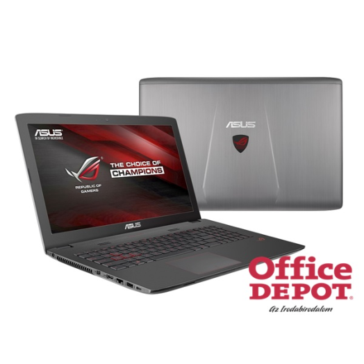 ASUS ROG G752VT-GC046D 17,3" FHD/Intel Core i7-6700HQ/8GB/1TB/GeForce GTX 970M 3GB/DVD író/szürke Gamer notebook