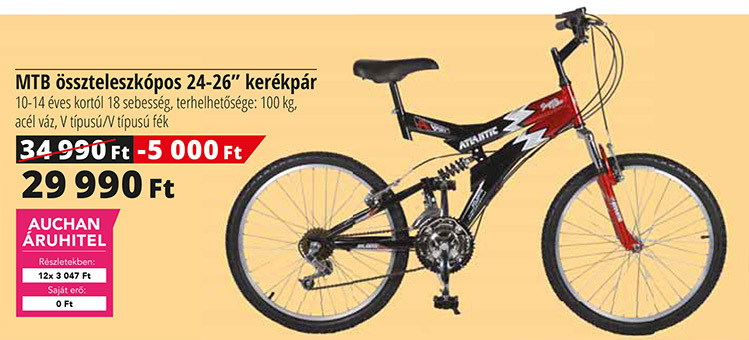 Összteleszkópos MTB bicikli akció