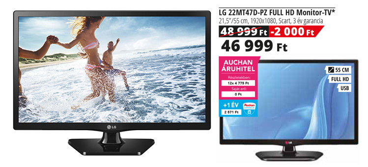 LG monitor TV akció