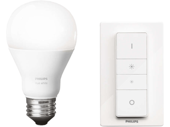 HUE Dimmer készlet, vez. nélküli fényerőszabályozó kapcsoló+HUE 9,5W E27 fehér hangulatizzó
