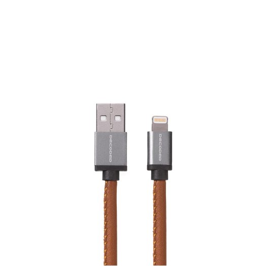 Decode - Leather Lightning USB kábel (1,2m) - Barna