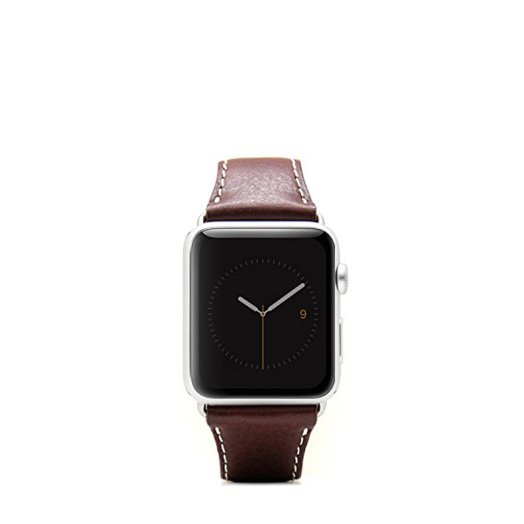 SLG Design - D6 Stripe Leather Band Apple Watch 38mm szíj - Barna