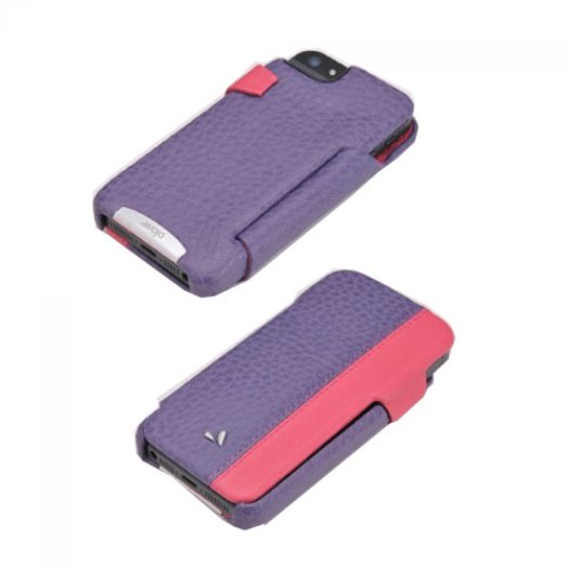 Vaja - Agenda LP Argentinean iPhone 5/5s bőrtok - lila/azálea