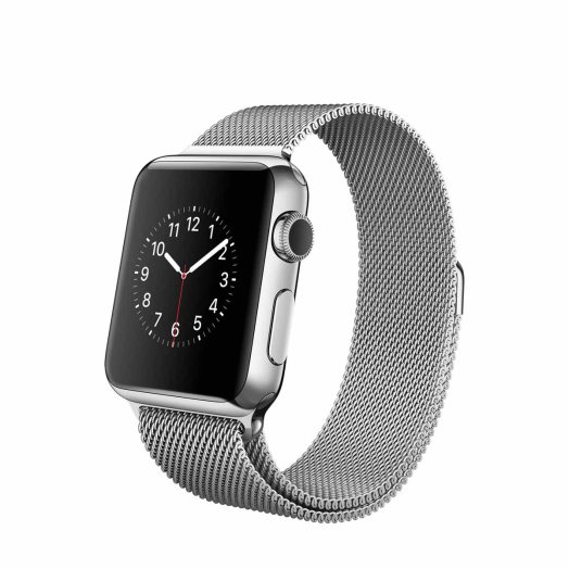 Apple Watch - 38 mm-es, rozsdamentes acél tok milánói szíjjal