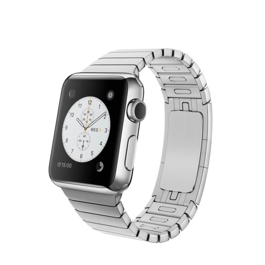 Apple Watch - 38 mm-es, rozsdamentes acél tok láncszemes fémszíjjal