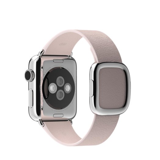 Apple - 38 mm-es világos rózsaszín szíj modern csattal – közepes