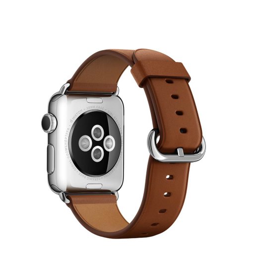 Apple - 38 mm-es vörösesbarna klasszikus csatos bőrszíj