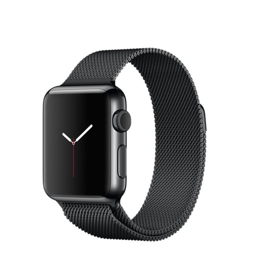 Apple Watch - 38 mm-es, rozsdamentes acél tok asztrofekete milánói szíjjal